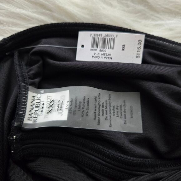 BANANA REPUBLIC Black Double Keyhole One Piece Swimsuit, XXS NWT - Picture 7 of 13